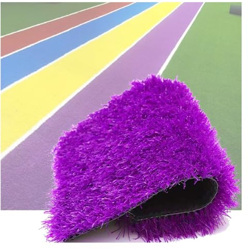 Garden Lawn Mat, 1.18 (in) Thick Fake Faux Grass, Outdoor Garden Lawn Landscape Turf Mat, Anti-UV Do Not Fade Grass Roll, Customized Size (Color : Purple, Size : 59x197in)