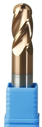 1PC Vier Flöte Ball Nase Wolfram Stahl Hartmetall Fräser HRC58 for Metall 4 Flöten Ball Nase Ende Mühle(Size:D16xR8xD16x100L)