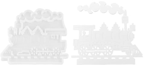 Silikonform für Zug, Dampfzug, Kerzenhalter, Ornamente, Silikonform, Gips, Beton, Harz, Kerzenhalter, Dekoration, Heimdekoration
