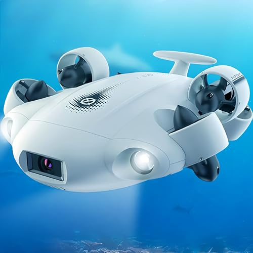 CAMOLECH FIFISH V-EVO 4K Unterwasserdrohne mit Roboterarm AI Vision Lock 360° omnidirektionale Bewegung 100M Diving Underwater ROV (Standard-Set)