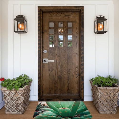 PHAYAH Agave Cactus Doormat 16 X24 Indoor Front and Back Door Mat for Patio Entrance Garage Patio Home Porch Decorating
