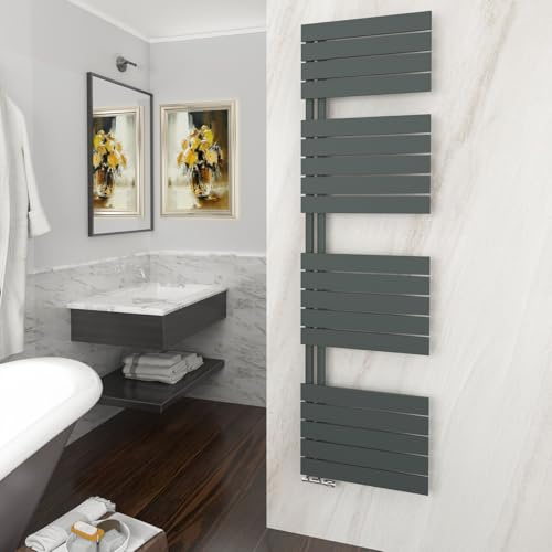 GY Bath Badheizkörper 1800x500mm, Anthrazit Handtuchhalter Heizkörper Flach, Handtuchheizkörper mit Seitenanschluss Handtuchwärmer Handtuchtrockner