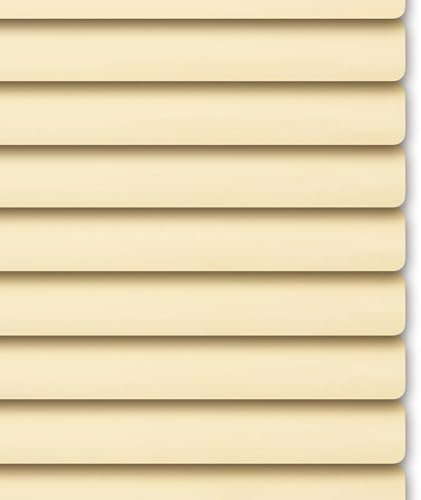 Horizontale Jalousien,Aluminium Jalousie 45cm 80cm 90cm 100cm 105cm 120cm Breite,Metall Verdunkelungs Venezianische Jalousette,Fenster Behandlung Privatsphäre Rollläden,Beige,WxH-60x110cm/23.5x43in