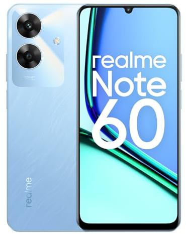 realme Note 60 Smartphone 6+128 GB, garanzia di fluidità ArmorShell di 48 mesi, fotocamera Super Clear da 32 MP, display Eye Comfort, da 90 Hz batteria massiccia da 5000 mAh, Voyage Blue