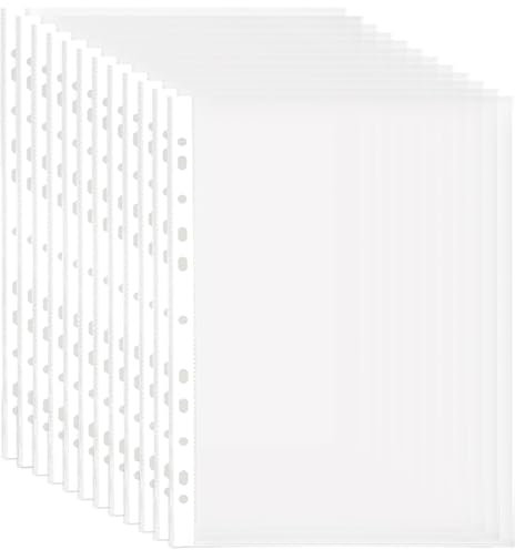 GBACHOOSE 300 Stück Klarsichthüllen A4, Prospekthüllen A4 (40my), Klarsichtfolien A4, Klarsichthüllen A4 Seitlich Offen Klarsichthüllen Oben Offen für Schule, Büro