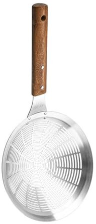 Schiumarola professionale in acciaio inox 304 con manico in legno per alimenti per cucina