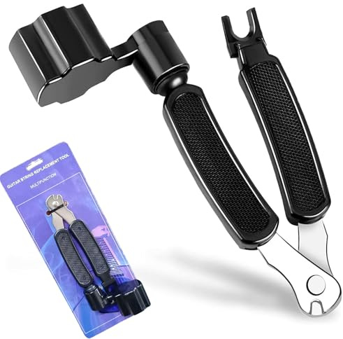 Yuentoen Gitarrensaitenwickler,Gitarren Saitenspindel 3-in-1Saitenkurbel,Saitenschneider Saiten-Pin-Abzieher Saitenabzieher Gitarre Kurbel Gitarren String Winder, Reparatur Werkzeug für Gitarre