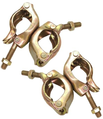 2pcs Stamped Scaffolding Clamps, Swivel Scaffolding Coupling Connector 48mm Tube Fitting Clamps for Attaching Scaffolding Anchor Rod
