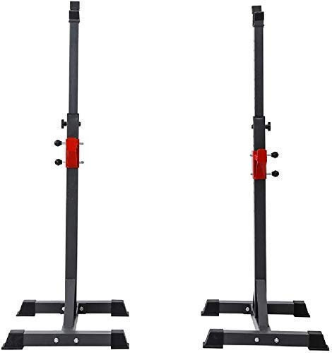 GIGBIRD Squat Rack Multifunktions-Verstellbarer Rack-Kniebeugenständer, Hantelständerständer, Klimmzugstange Squat Rack, Home Gym Krafttrainingsständer Fitness Ba