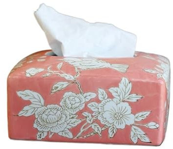 Taschentuchhalter Taschentuchbox-Halter im chinesischen Stil, Keramik-Taschentuchbox-Spender for Kosmetiktücher, Servietten, Trocknerblätter, perfekt for Badezimmer, Schreibtische, Arbeitsplatten Kosm