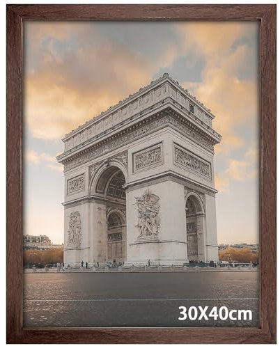 Xpieoyrm MDF Holz Bilderrahmen 30x40 cm,16 zoll minimalistischer und moderner Bilderrahmen,Posterrahmen Collage Wanddeko,Fotorahmen mit Acrylglas,Fotorahmen zum vertikalen oder horizontalen Aufhängen
