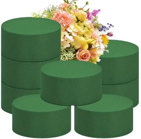 Xmart 8 Pezzi di Spugna Per Fiori Verde Spugna Per Fiori Finti di Assorbimento D'acqua Tutti i Tipi di Fiori Possono Usare Questa Spugna Fior Può Essere Utilizzato Per Feste Matrimoni Spugne Per Fiori