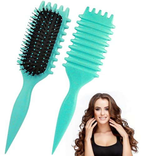 IETWATE Lockborste naturliga lockar, hårborste för lockar för kvinnor män, formar lockigt hår borste, Defining Styling Massage Curl Brush, för olika typer av hår