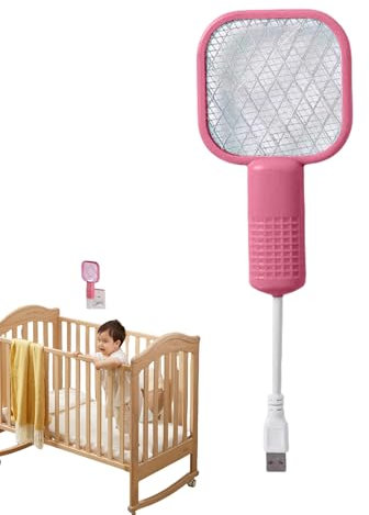 Vhjlfig 17x9.7x5cm Acchiappamosche Electric Swatter Racchetta Zanzare Elettrica Efficace Contro Insetti Per Uso Interno Ed Esterno