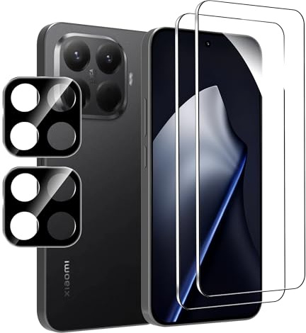Tieeyivv Protector de Pantalla para Xiaomi Mi 15T / 15T Pro Cristal Templado+ Protector de Lente de Cámara, Cobertura Total Vidrio Templado [9H Dureza] HD Film Cristal Templado