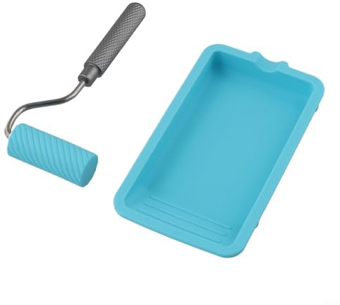 2-teiliges Farbroller-Set Mit 9‑Zoll Rahmen Und Hochwertiger Walze, Wiederverwendbare Silikon-Farbwanne Mit Verstärkten Aluminiumkanten Für Langlebigen Einsatz