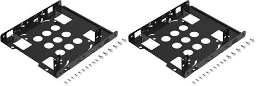 SABRENT Telaio per SSD/HDD da 2.5 a 3.5, Kit di montaggio per disco da 2,5 ad alloggiamento interno di 3,5, per SSD/HDD SATA interno, (BK-HDDH) (Confezione da 2)