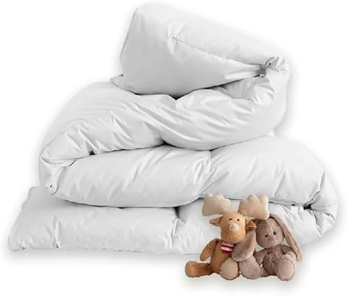 MH Home 10.5 Tog Toddler Duvet All Season Comforter, Lightweight Skin Friendly Quilt, Down Alternative Ultra-Soft Plush Breathable Quilt 120x150 cm (10.5 Tog Duvet)