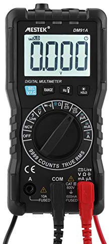KIMISS Digitalmultimeter, DM91A Hohe Präzision 9999 zählt Tester-Sicherungen Blow Alarm-NCV berührungslose Spannungserkennung-FireWire Identifikation-Hintergrundbeleuchtung Taschenlampe Beleuchtung