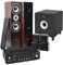 Fenton Heimkino System Komplett Set, 5.1 Soundsystem 245 Watt RMS, Bluetooth Verstärker, MP3-USB, AUX, 5 Lautsprecher und 10 Subwoofer, Surround Sound System, inkl. Fernbedienung - Braun