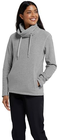 Mountain Warehouse Hebridean Womens Cowl Neck Fleece | Ladies Comfortable & Breathable Microfleece Sweater with Brushed Inner, Front Pockets for Storage, For Everyday & Casual Wear