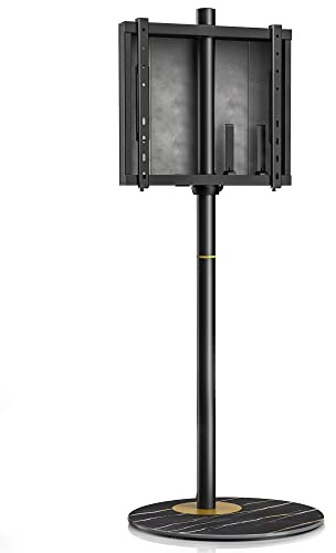 FITUEYES TV Ständer Fernsehständer TV Bodenständer TV Standfuß mit Anspruchsvollen Design Höhenverstellbar Drehbar Schwarz für 32 bis 60 Zoll bis zu 40kg Max. VESA 400 * 400 mm