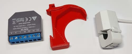 Shelly EM + 1 Pinza 50A + Adattatore DIN - Kit misurazione consumo elettrico casa smart con app