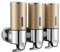 Dispensador de jabón montado en la Pared, desinfectante de Manos, dispensador de jabón de baño, loción de Ducha, champú, Gel, dispensador de champú para baño, Cocina, Hotel (1500 ml, Dorado)