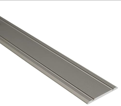 Effector Selbstklebend Übergangsprofil, 93 cm, 30x2 mm, INOX Edelstahlfarben, Übergangsprofil Höhenausgleich, Übergangsleiste, Türschwellen Leiste