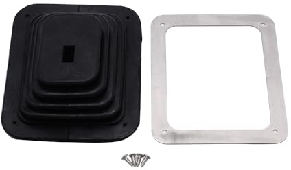 Universal Rubber Shifter Boot Kit With Chrome Plate 5 5/8 X 6 3/4