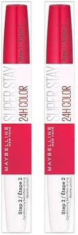 Maybelline New York Lippenstift, Super Stay 24H, Flüssig und langanhaltend, Nr. 195 Raspberry, 5g (Packung mit 2)