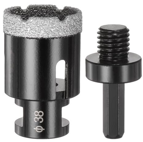 HARFINGTON Diamond Core Drill Bit 1.5/38mm Dia Diamond Hole Saw Kit for Tile Porcelain Ceramic Marble Stone