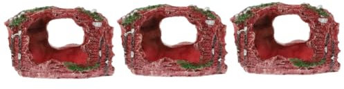 Yardwe 3stücke Dekorative Fischhöhle Aus Resin Für Aquarien Stabile Versteckmöglichkeit Für Fische Und Garnelen Naturnahe Für Zuhause Und Büro Sicher Und Pflegeleicht