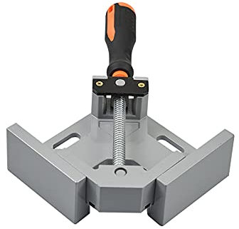 YQYBF 90 Grad Ecke Winkelzwinge Rechtwinkel, Gehrungszwinge Winkelspanner Eckzwinge Rechtwinklige Klemme Holzarbeiten Eckenspanner Aluminium Holzbearbeitung Engineering Schweißen,Silber