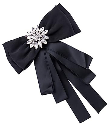 ANDRESLAD Broche Nœud Fleur Cristal 8.8 x 5.9 Pouces Accessoire Mode Pour Chemise Décontractée Et Remise De Diplôme Femme