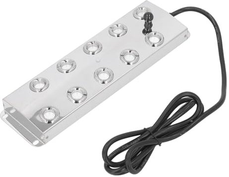 Hyuduo Generador de Niebla Ultrasónica Humidificador Nebulizador Ultrasónico 10 Cabezales DC45-48V Longitud de Cable de 1,5 M Fogger Ultrasónico para Fuente de Estanque de Agua para