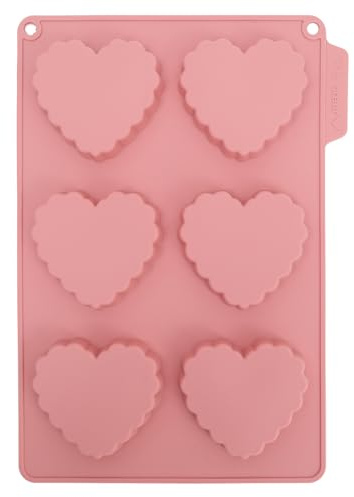 Cecoa – Molde para tartaletas – Molde en forma de corazones – Molde de silicona temático de San Valentín – Molde de silicona 100% alimentario – Sin BPA