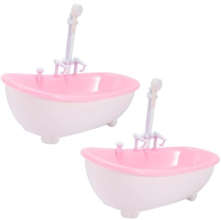 COSMEVIVI 2pcs Bathroom Bathtub Water Spray Interactive Bath Toys for Toddlers Bath Tub Doll Playset