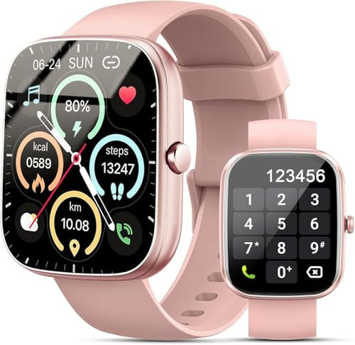 Smart Watch (rispondere/effettuare chiamate), smartwatch da 1,94 pollici per donne e uomini, fitness tracker con oltre 110 modalità sportive, impermeabile IP68, cardiofrequenzimetro/sonno/monitor Spo2