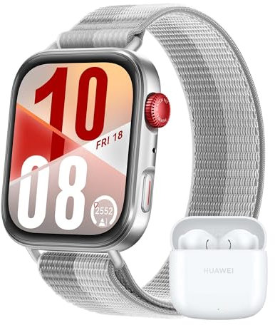 HUAWEI WATCH FIT 4 Aluminum Alloy Silver + FreeBuds SE 2 White, Smartwatch for Men Women, Ultra Slim, iOS & Android, up to 10 Days Battery Life, Bluetooth Call, GPS Running Smartwatch, AMOLED Display