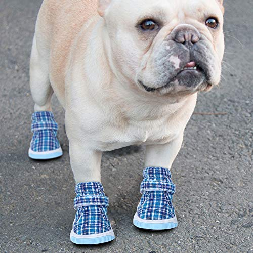GEERYZHE Katzenschuhe, 4pcs Nicht -Slip -Haustier -Hund Weiche Sportschuhe Hund Schuhe Hundefuge Out (3 Größe)