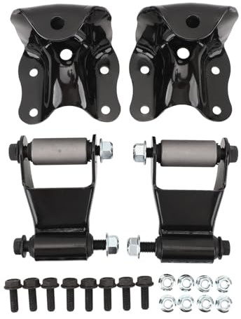 REAR LEAF SPRING SHACKLES HANGER BRACKETS REPAIR KIT STEEL HEAVY DUTY FOR VEHICLES FITMENT