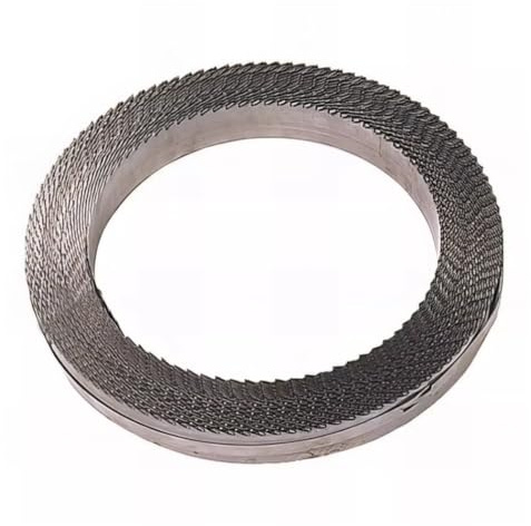 Diamwood Rouleau de Lame de Scie à Ruban Bois 15 x 0,4 mm - 50 M - Acier C75 - Denté, Avoyé, Affûté - Utilisation professionnelle, découpe précise
