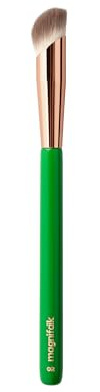 Magnifaïk - Pinceau Anti-Cernes & Correcteur - Duo-Fibres Biseauté - Contour de l'Oeil - Application Précise - Fini Naturel - Manche Bois FSC - Vegan - Concealer Brush