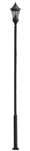 FROPIJ Straßenlaternenmast & Mastleuchte Aussen, Modern Mastleuchten Aussen Solar Straßenlaternenpfahl 100kg Tragfähigkeit, Lampenmast Stahlpfosten für Straßenlaternen, Solarleuchten, Kamera (4 m)