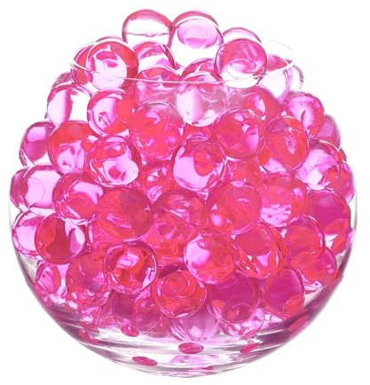 OUFANKADI Wasserperlen für Pflanzen – 50g Water Beads für Deko Vase (Rosa) | Schwimmende Kerzen Perlen Pflanzenfüller Blumen in Vasen Hochzeits-Mittelstück Vasenfüller