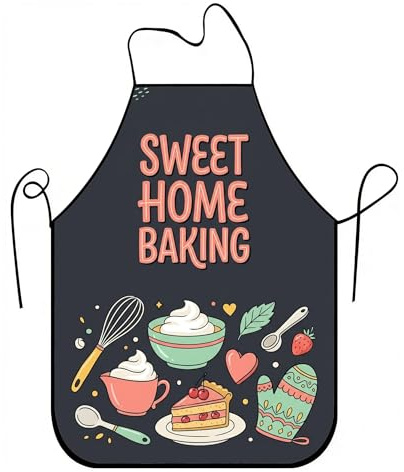 Sweet Home - Delantal para hornear, bonito delantal de cocina para cocinar en casa, elegante regalo para adultos, divertido uso culinario diario, 1 unidad