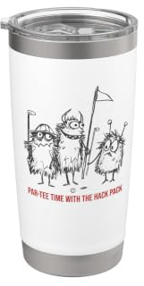 Divertente Golf Pun Par-tee tempo con il pacchetto hack Bicchiere termico in acciaio inox doppia parete