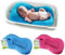 belupai Tappetino per il bagnetto Neonato Pieghevole Vasca da bagno per bambini Pad Sedia Mensola Vasca da bagno neonato Sostegno infantile Cuscino (rosa rossa)