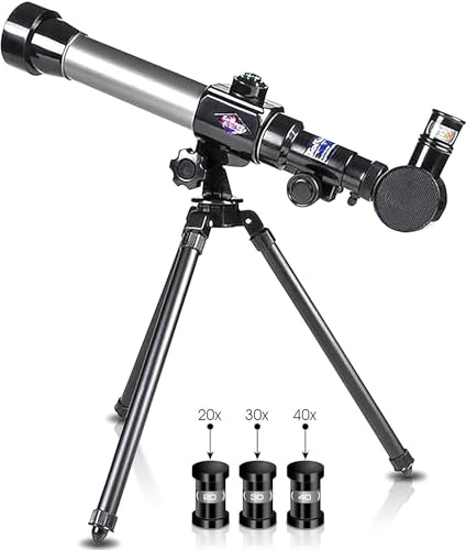 ArtCreativity Kids Telescope for Beginners with Tripod & 3 Eyepieces, Easy Setup STEM Astronomy Toy, Fun Educational Science Gift for Boys & Girls Ages 3+
